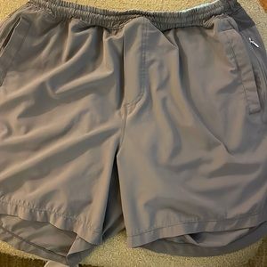 Bird dogs, double XL gray shorts with a light blue line or